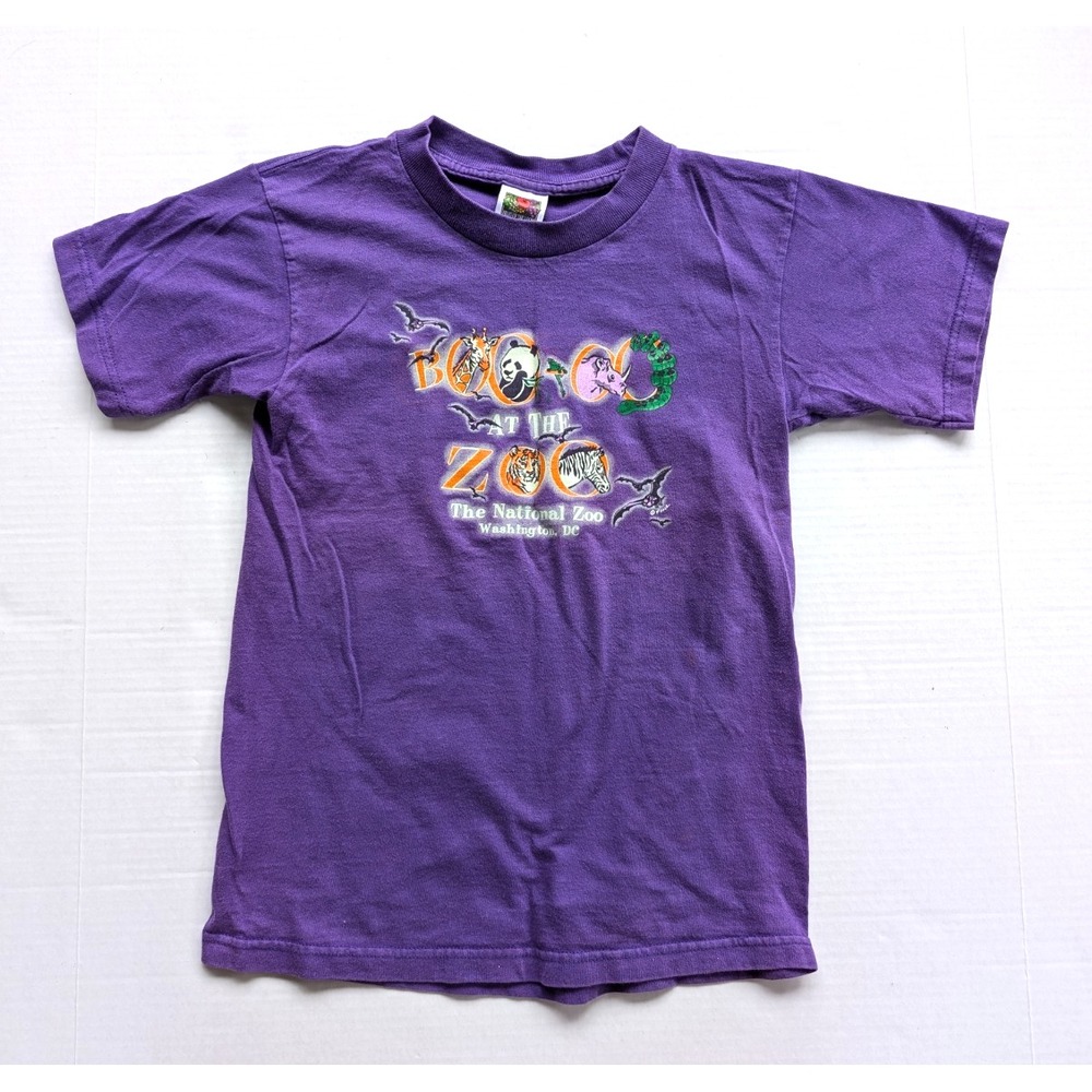 Vintage Boo at the Zoo Kids 10-12 Shirt Washington DC Glow in the Dark
